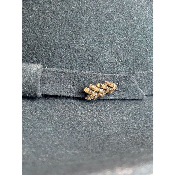 Vintage Dorfman Pacific 100% Wool Felt Fedora in Green - Sz Large - Picture 9 of 11